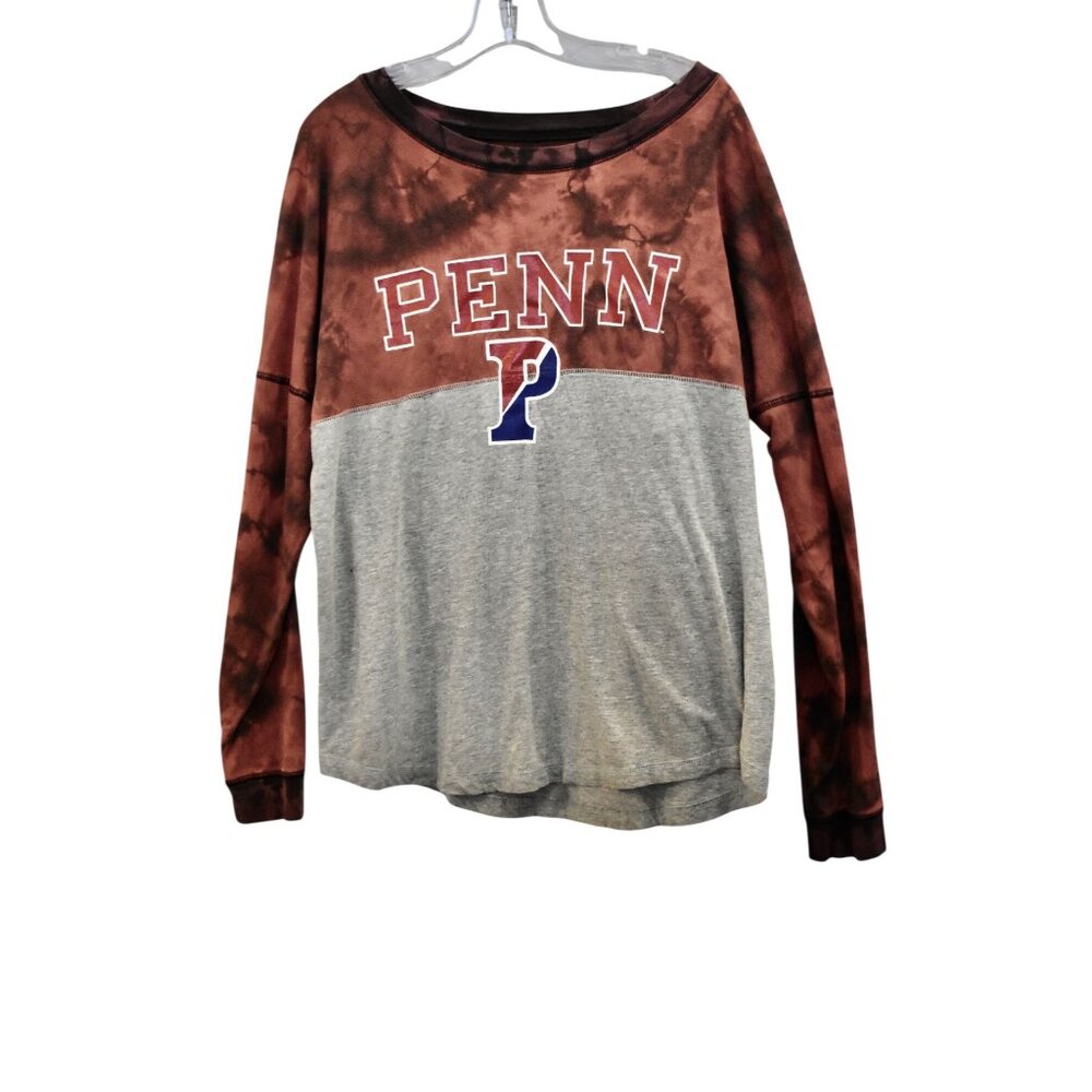 Unisex U-Trau Penn Quakers University of Pennsylvania Bleach Dye T-shirt Size L
